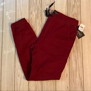 Men’s burgundy Brooklyn Cloth Jogger Size Large